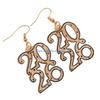 HX6F Creative 2026 Theme Earrings Acrylic Texture Geometric Earrings Ear Jewelry Suitable for Elegant Women Daily Wear