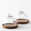 Bamboo Mini Dessert Display Stand with Dome Cover