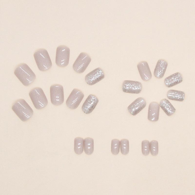 Short European And American Flash Wind Wearing Nail, Summer Bright Eye Explosion Wearing Nail Film Nails