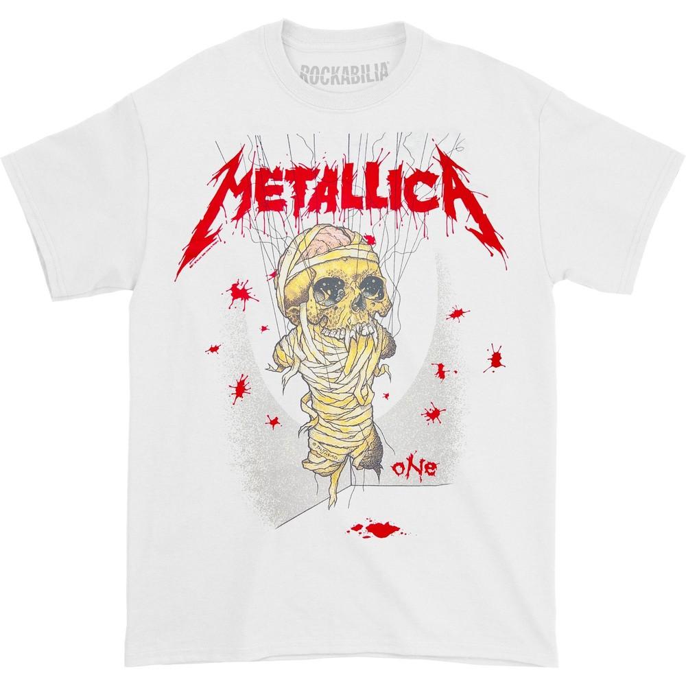 Metallica One Landmine (Back Print) Slim Fit T-shirt Medium White Unisex T-Shirt M