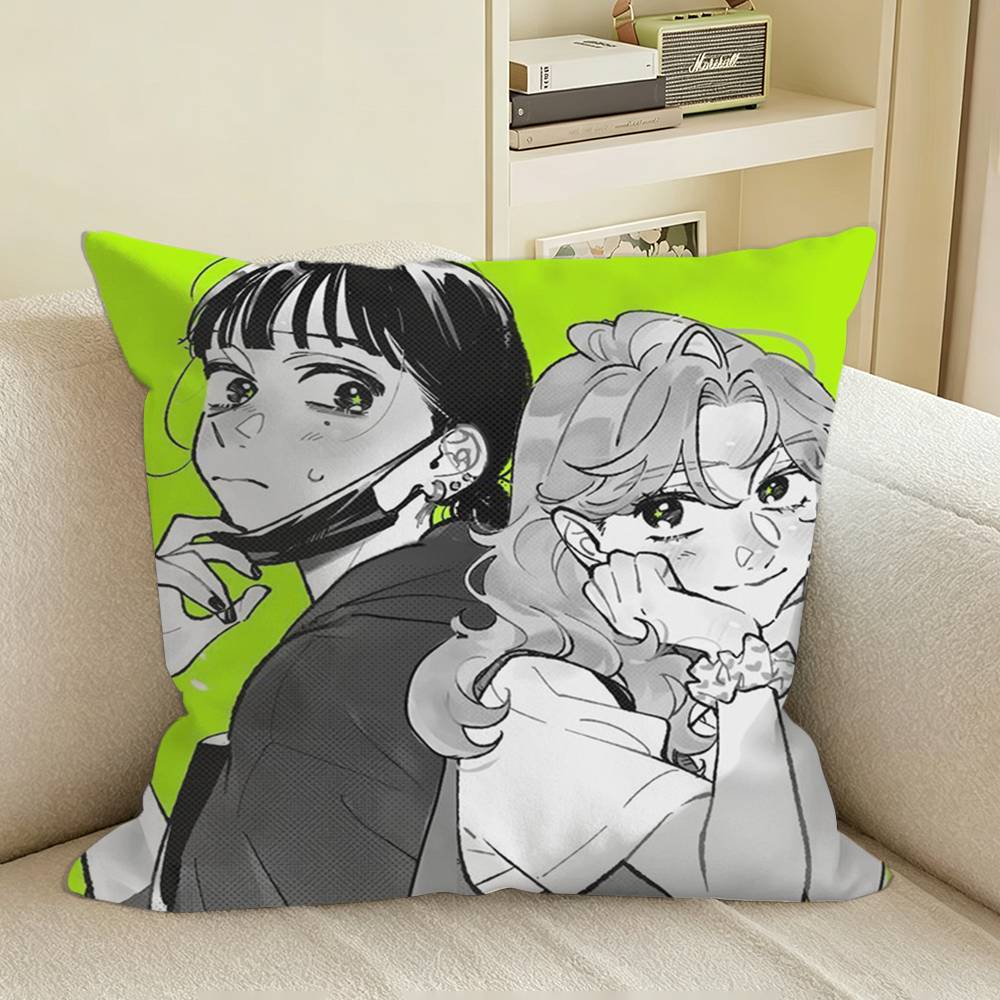 MMitsuki Green Yuri AAya OOosawaS Square Sofa Pillow Cover Solid Color Living Room Home Decor Cushion Case