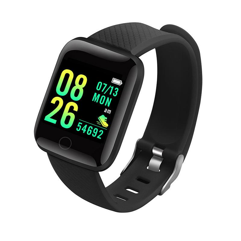 116Plus D13 Smart Sports Bracelet with Color Screen, Step Counter, Bluetooth Alerts, Heart Rate & Blood Pressure Monitor.