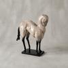 Standing Horse Resin Statue Sculpture with Base Glossy Decor for Interior Decorators, Living