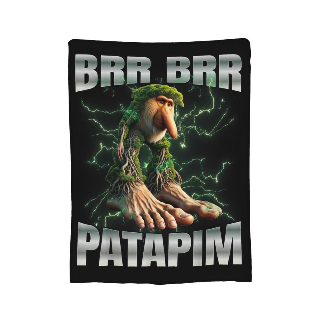 Coperta in Pile Crocodilbo Pineasini Meme Italiano Brainrot Primavera Autunno Plaid per Casa Viaggio Biancheria da Letto Plaid