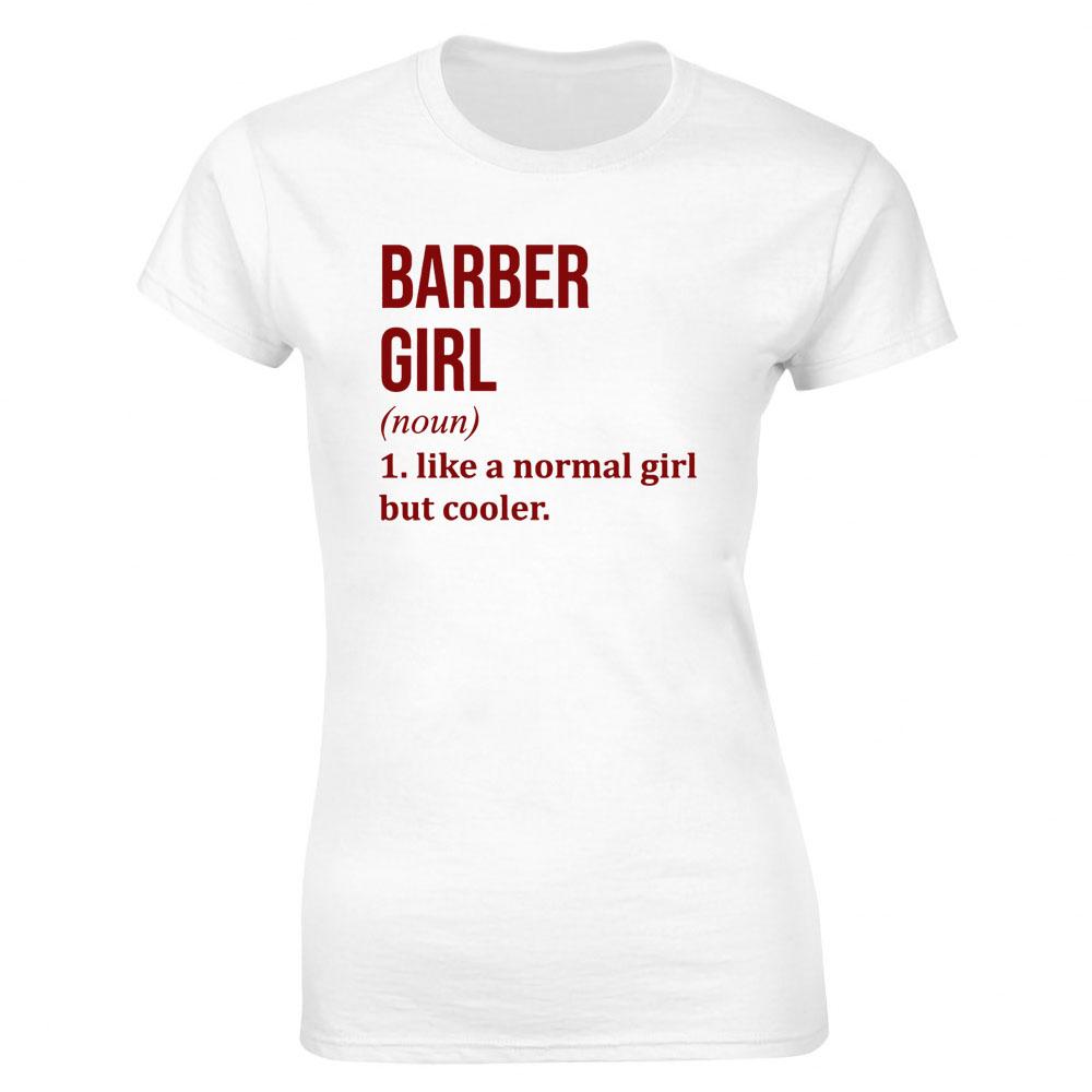 Hairdressing Hearbeat Barber Print Cotton Casual  Tshirt Women Funny T Shirt for Lady Streetwear Regular Top Tee