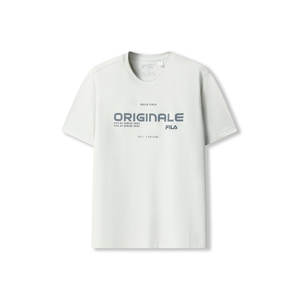 

Fila Оригинальная Модная Ретро Повседневная Универсальная Удобная Прохладная Дышащая Мягкая Хлопковая Трикотажная Футболка с Коротким Рукавом Мужские Топы F11M539111F-GY XXL