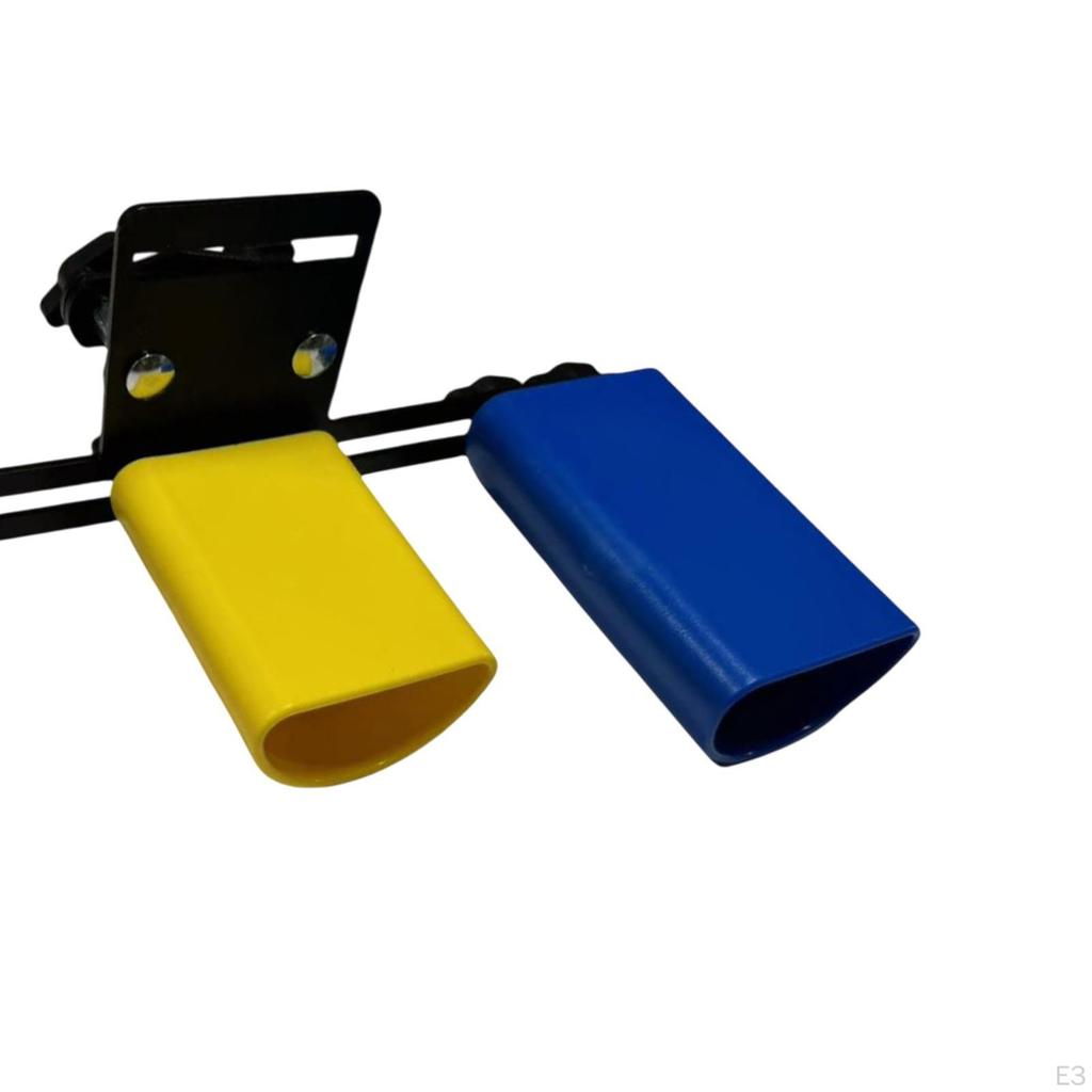3 Colors Cowbell High and Low Tone Clapper Set Stand Practical Drum Mountable