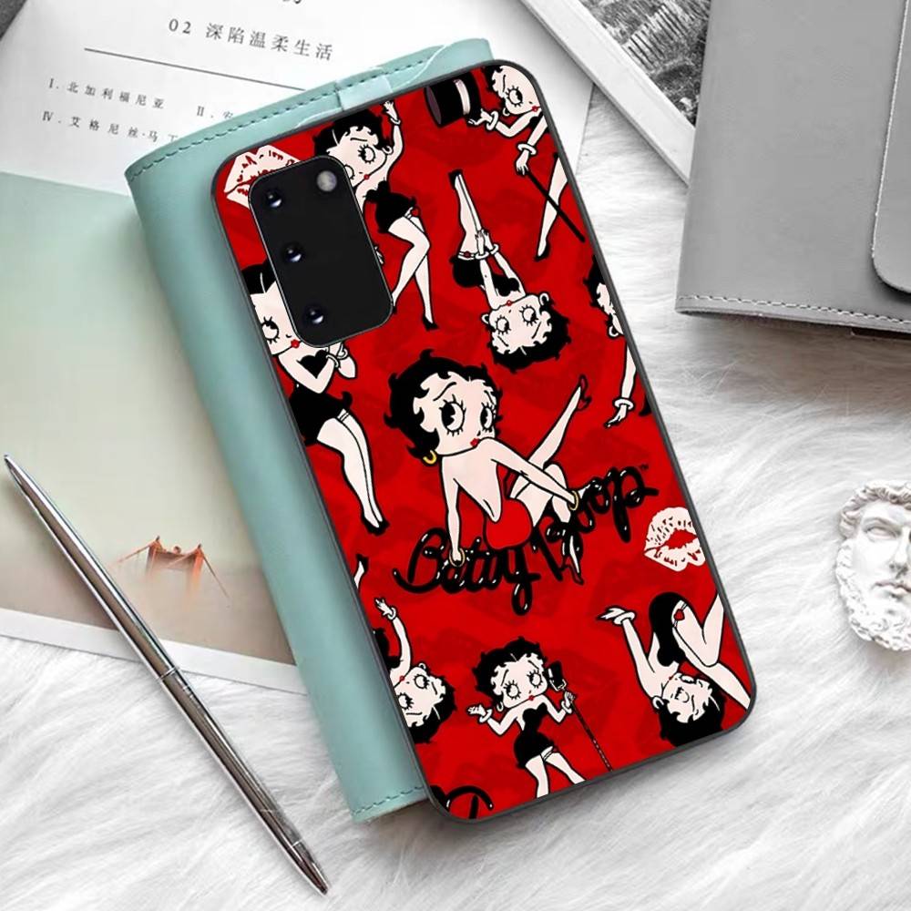 Cartoon B-Betty B-Boop Phone Case For Samsung S 24 Fe 25 Ultra Plus 20 Lite 21 30 22 23 24 22 Ultra 5G Fundas