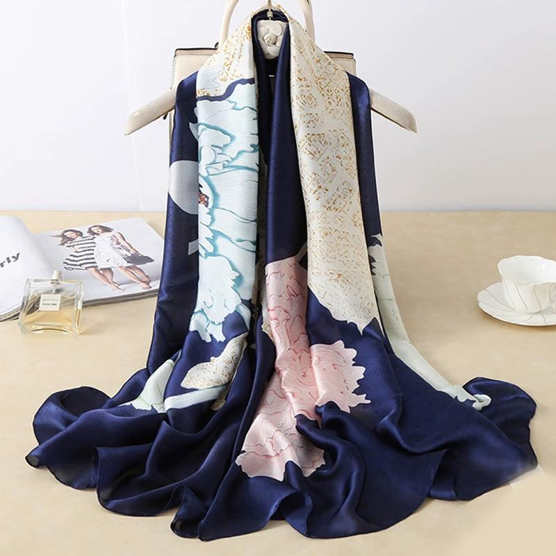 180*90cm muffler new Luxury Brand Scarf Women Shawls Wraps Spring Hijab Bufanda Foulard Female Bandana Beach Stoles Silk