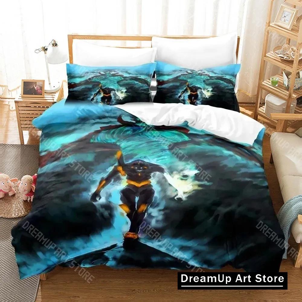 Anime Tengen Toppa Gurren Lagann Bedding Set Duvet Cover Bed Set Quilt Cover Pillowcase Comforter king Queen Size Boys Adult