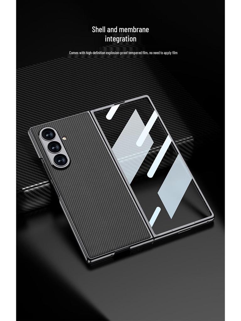 Solid Color Electroplated Leather Case for Samsung Z Fold7
