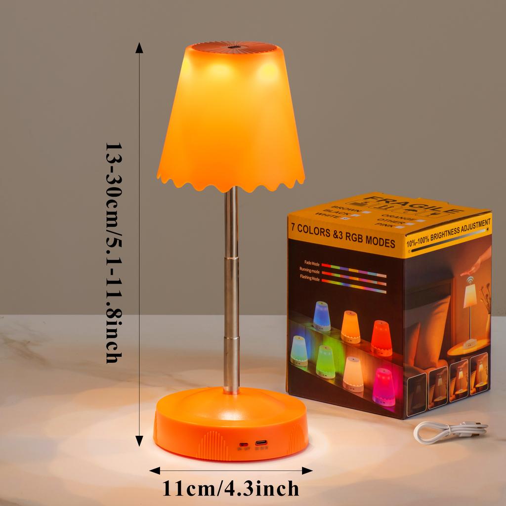 Rechargeable Desk Lamp Smart Cordless Adjustable Height Ambient Light Battery Powered Table Lamp for Bedroom Restaurant