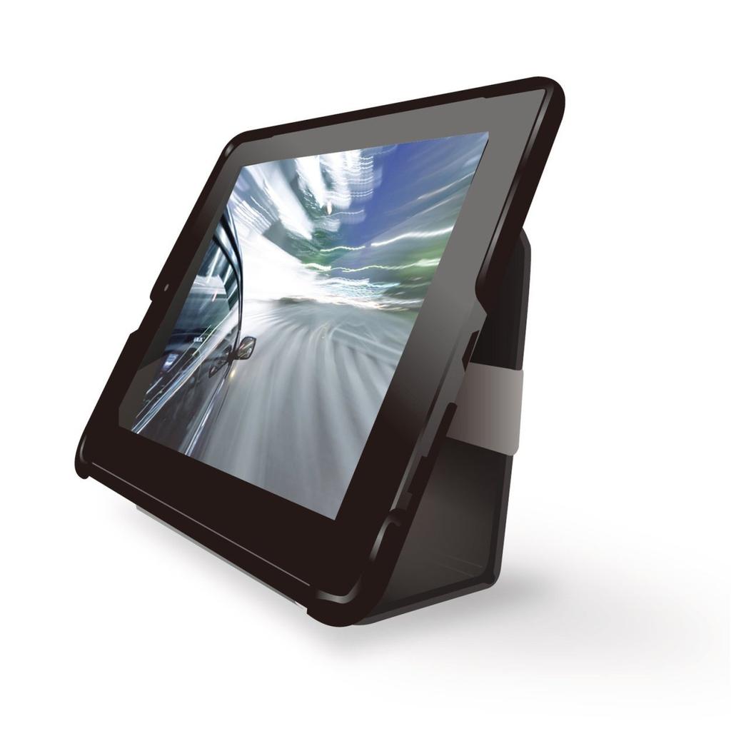 Elecom Weiche Lederhülle ASUS MeMO Pad ME172V mit Klappständer 2-stufig verstellbar Schwarz TB-ASM17APLFBK