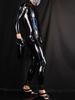 M-4Xl Laser Shiny Faux Pu Leather Bodysuit Wet Look Pvc Catsuit Mens Cosplay Zentai Outfit Tight Leotard Conjoined Jumpsuit Body