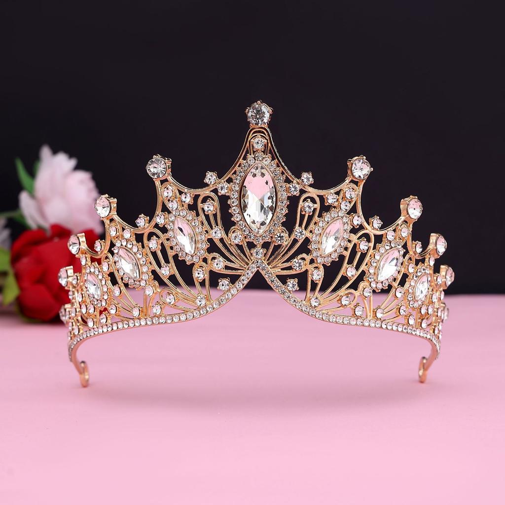 Bride's Crown Headband Wedding Korean Birthday Gift Adult Gift Crystal Crown Princess Dress Hair Accessory