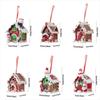 Christmas Theme LED Pendant Snowman Gingerbread Santa Claus Light House Soft Pottery Hanging Tree Home New Year Party Decoration