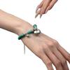 S925 Sterling Silver Lotus Turquoise Yuanbao Lock Bracelet - Niche Design, Versatile, Retro High-End Feel for Women