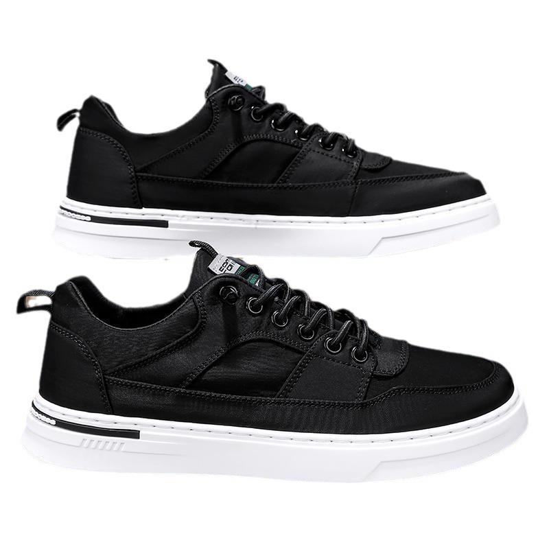 Men's Shoes 2025 Autumn New Ice Silk Cloth Shoes Korean Version Trend Breathable Sports Shoes Men's Fashion Casual Canvas Board Shoes