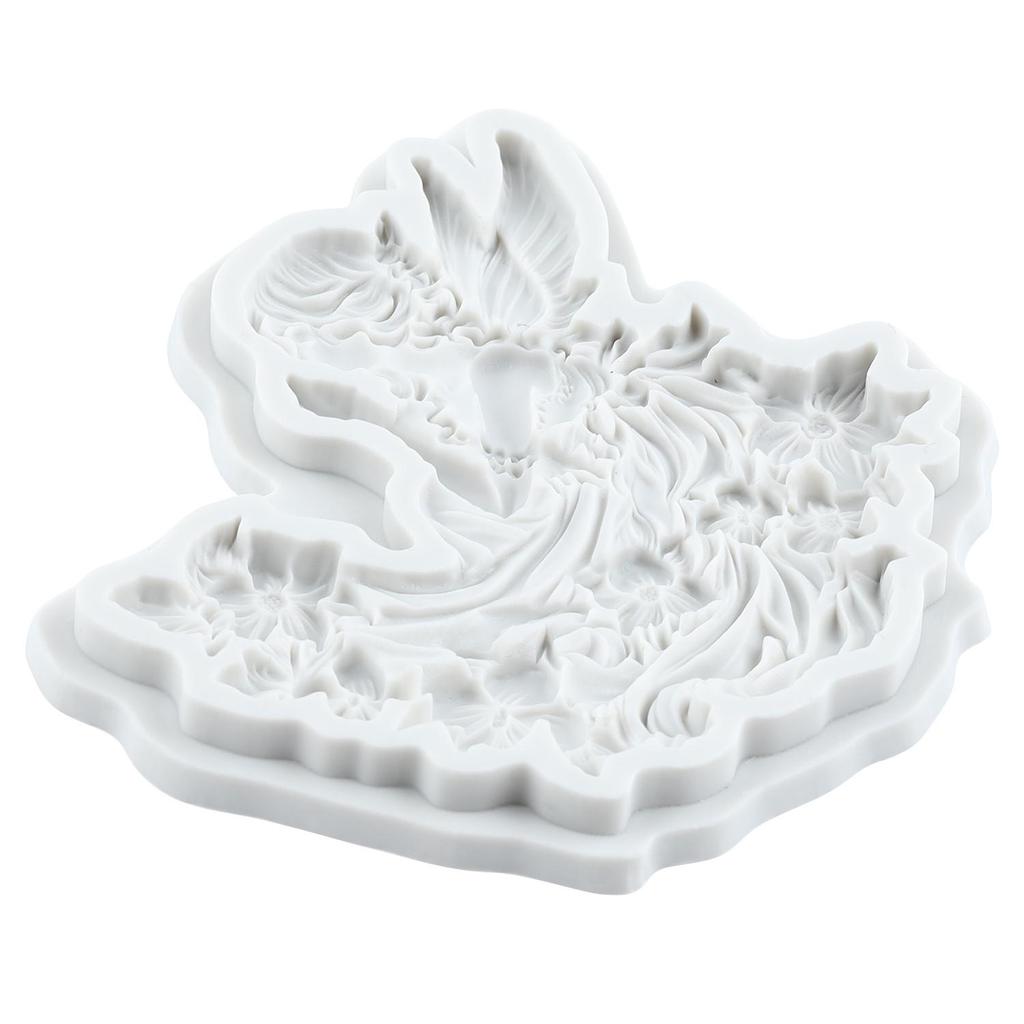 Flower Fairy Silicone Mold Angel Fondant Molds Cake Decorating Tools Cupcake Topper Candy Sugar Craft Gum Paste Polymer Clay