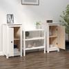 VidaXL 2x Buffets Armoires de Rangement Meubles de Rangement Armoires Latérales Salle de Séjour Salon Blanc 39x35x80 cm Bois 813727