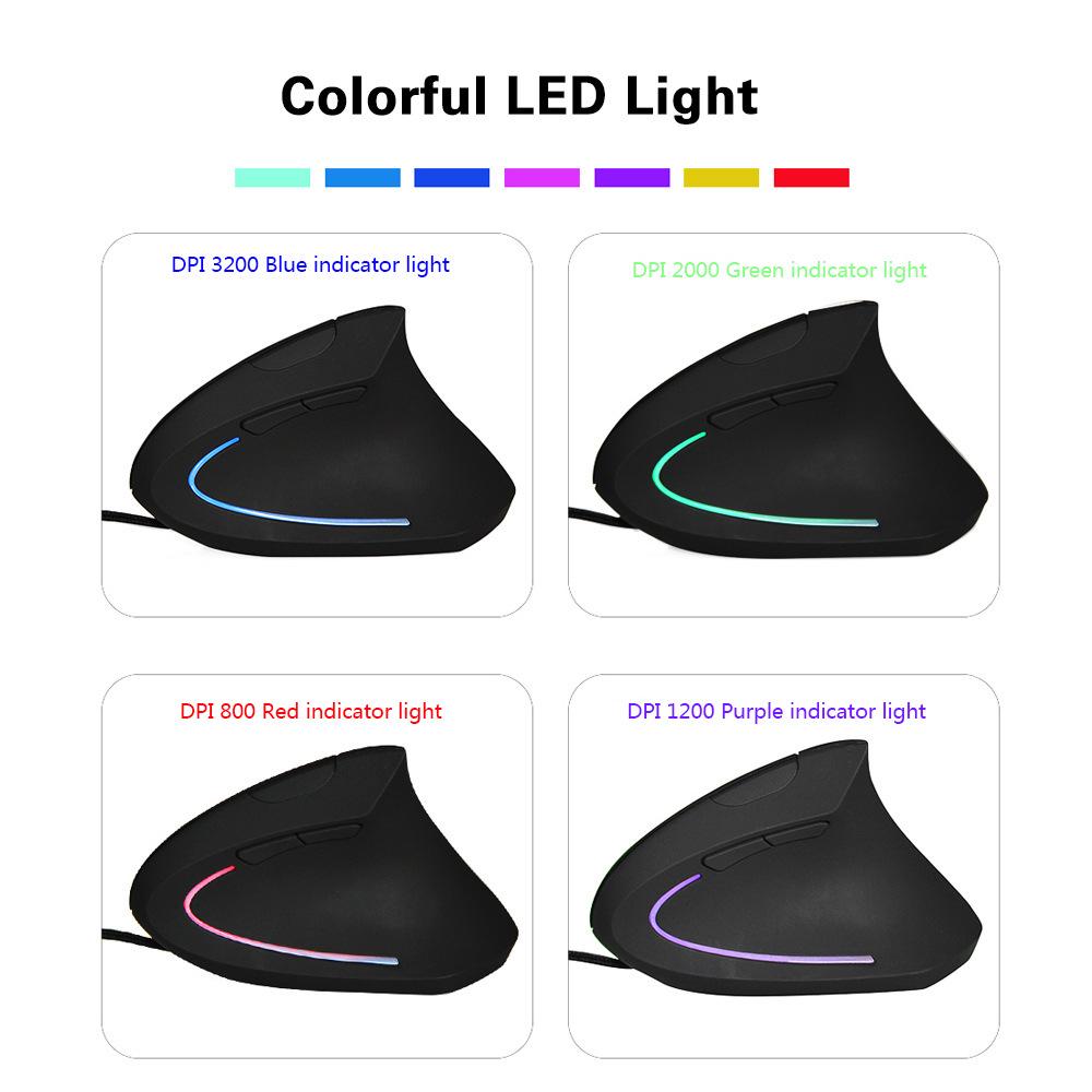 Ergonomic Vertical USB Wired Mouse - Creative Office Design, Hot Selling