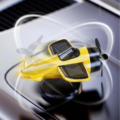 For Car Enthusiasts Solar Powered Decor Solar Airplane Ornament Car Interior White Dynamic Movement Car Ornament