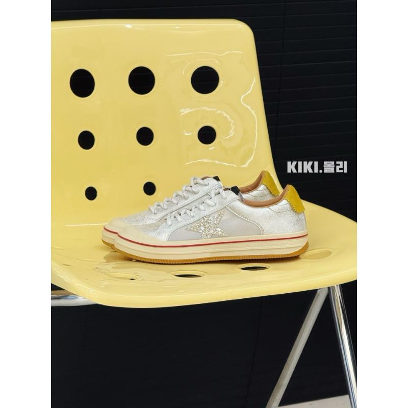 Summer mesh star shoes new retro board shoes women's tide breathable height increase casual sports shoes