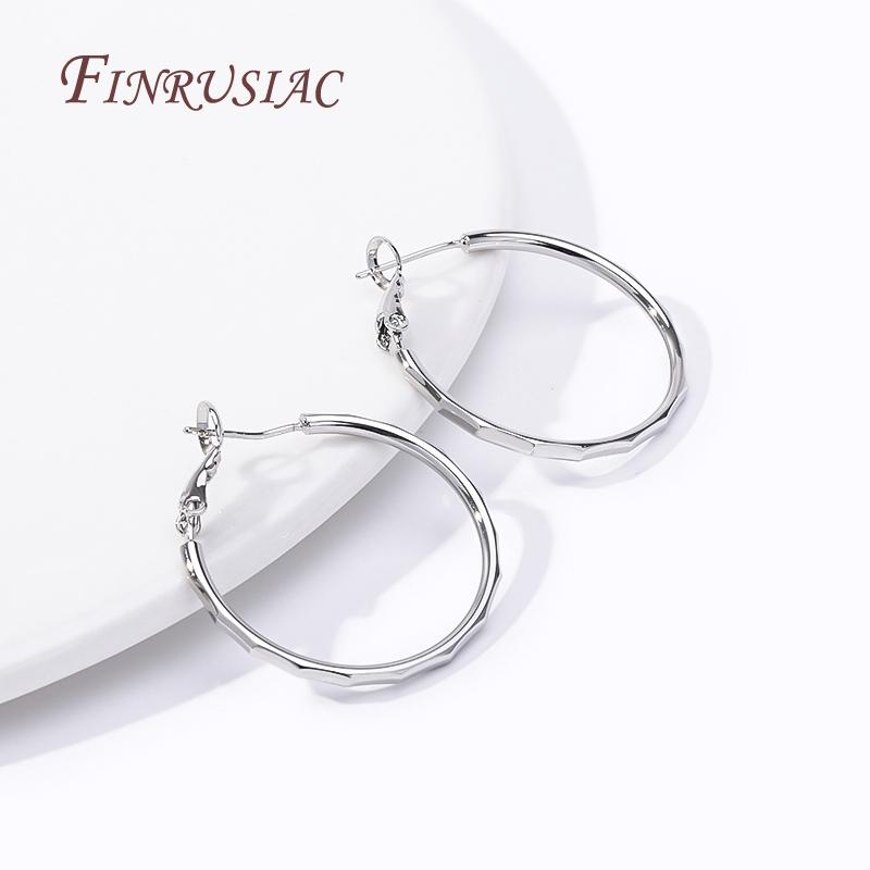 

Модные женские серьги-кольца с покрытием 14K золотом, иглы из стерлингового серебра 925 пробы, кольца для серег, простые большие серьги-кольца, женские ювелирные изделия, подарки 30mm