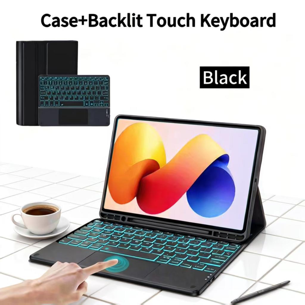 Detachable Bluetooth Keyboard Case for Redmi Pad Pro & Redmi Pad 2 Pro 12.1-inch Tablet - Compatible with Poco Pad