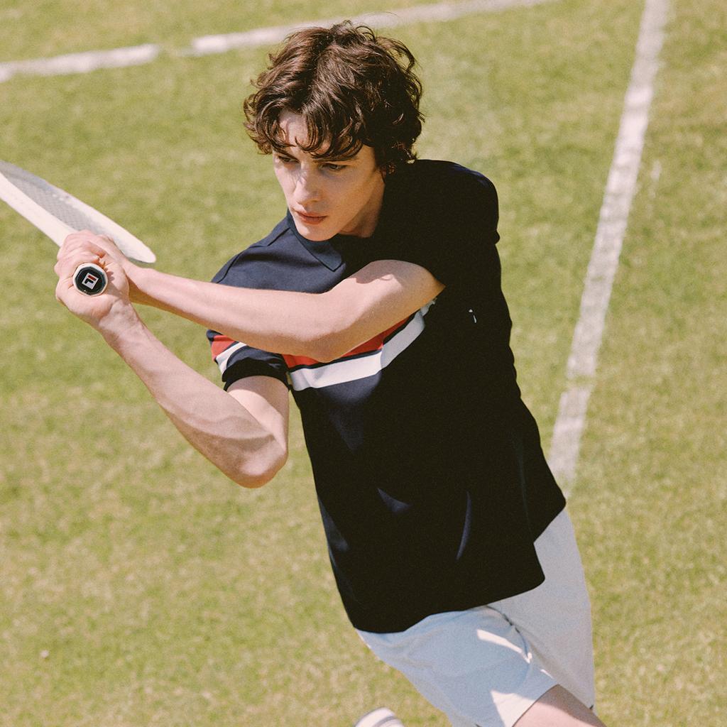 New FILA TENNIS Polo Shirt Men's RD Royal Blue A11M533105F-NV