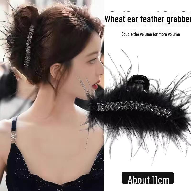 2023 Luxury Feather Hair Clip for Women - Cloud Bubble Design
