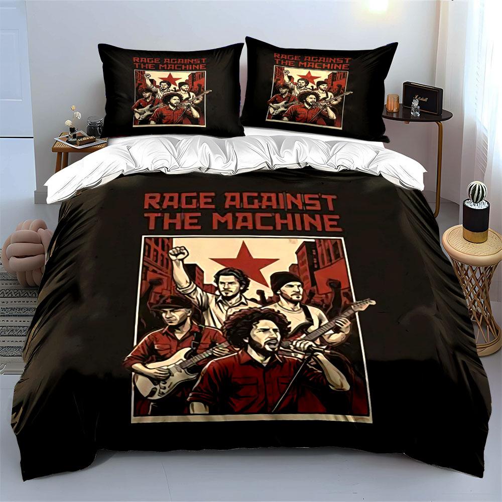 Rage Against the Machine Bettwäsche Bettbezug-Set Bettbezug Kissenbezüge (1 * Bettbezug 2 * Kissenbezüge, ohne Bettdecke)