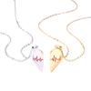 2 pezzi/set collane per coppie di moda donne eleganti gioielli ipoallergenici con battito cardiaco