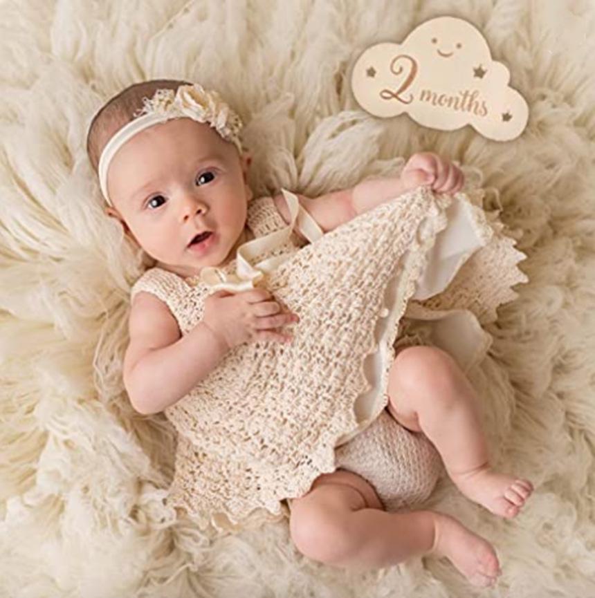 Spot Baby Milestone Calendar: Children's Room Decor & Photo Props for 100-Day Celebrations