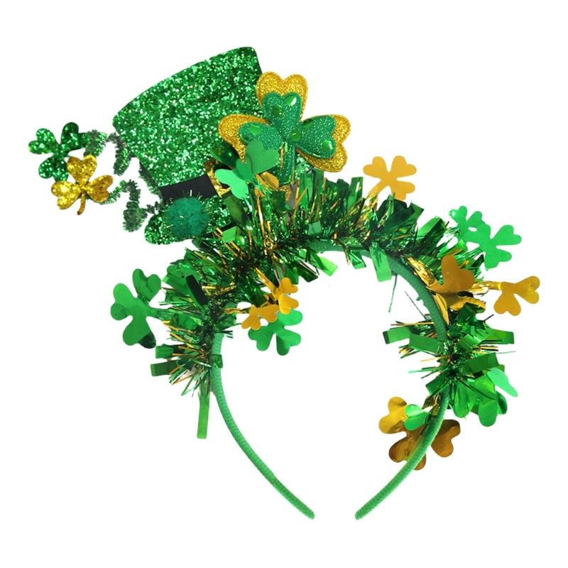 Festival Shamrock Striped Headband for Patrick's Day Ideal for Parties Decorations and Favors Headbands