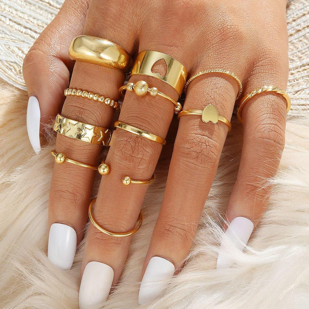 22-Piece Butterfly and Love Ring Set: European and American-Inspired Multi-Joint, Niche Design for Women