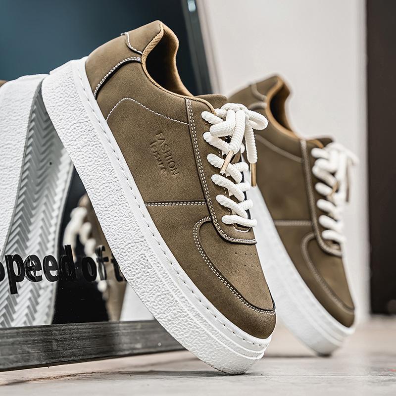 

2025 spring new men s board shoes versatile student casual shoes low-top trend shoes platform sports men s shoes 46