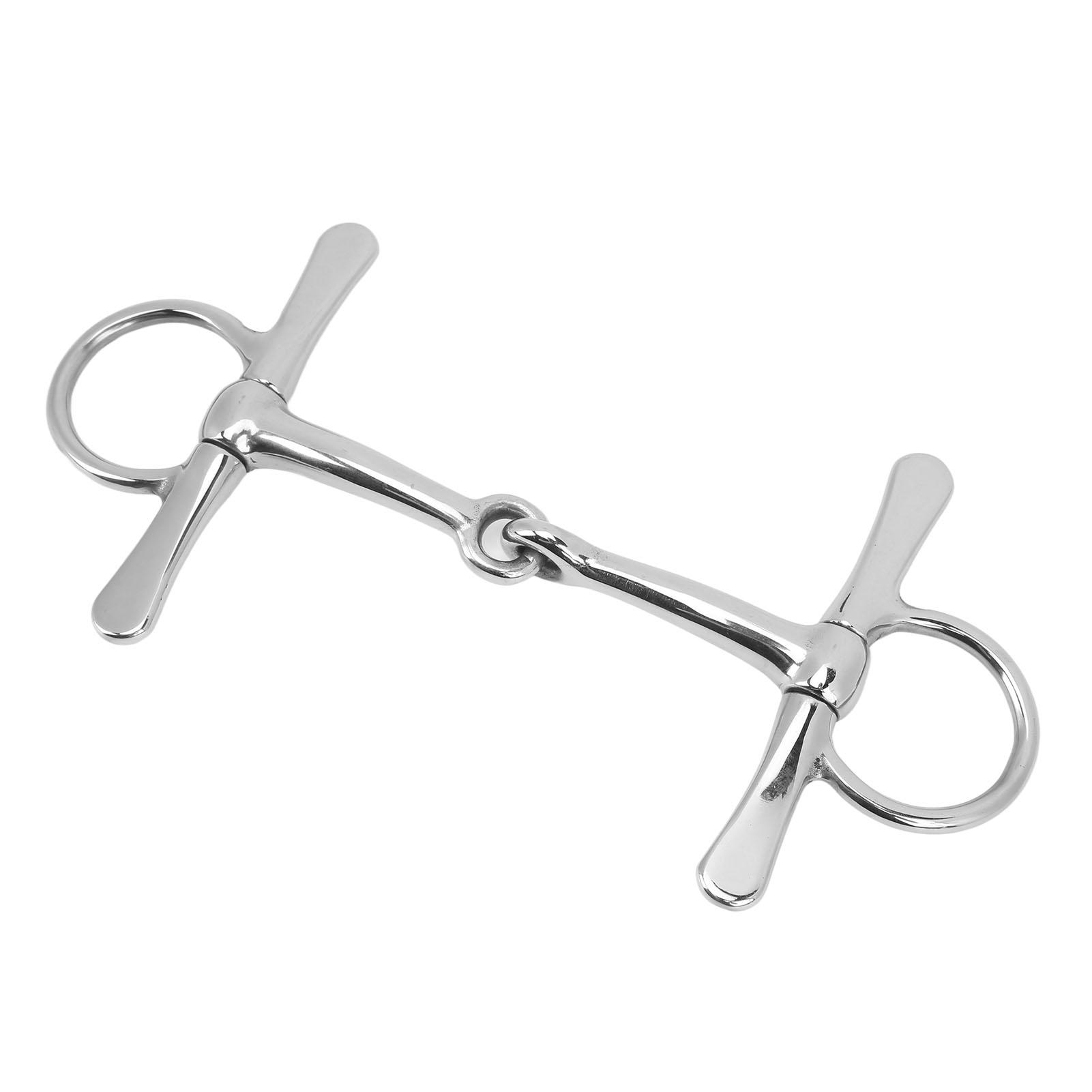 

Full Cheek Horse Snaffle Stainless Steel Horse Mouth Bit Garden Farming Horse Chewing Mouth Roller 125mm