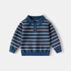 College Style Children's Sweater Spring New Fashion Striped Baby Loose Sweater Boys Apring Clothes