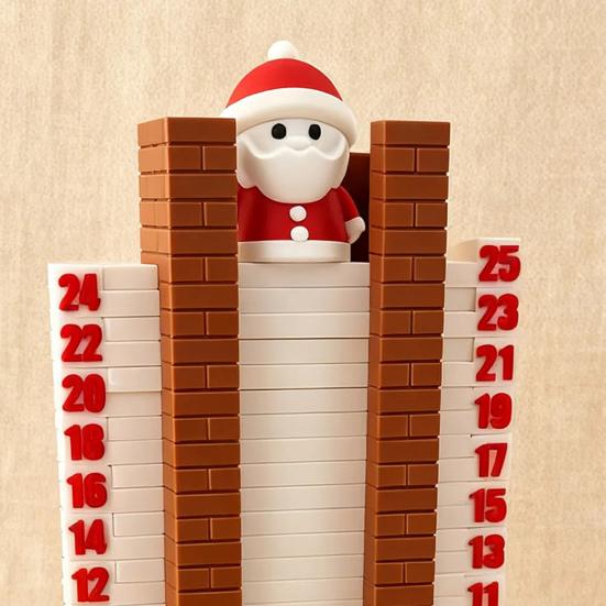 Yousheng Santa Advent Calendar Christmas Countdown Calendar Decorative Santa Figure Festive Party Accessory Holiday Decoration