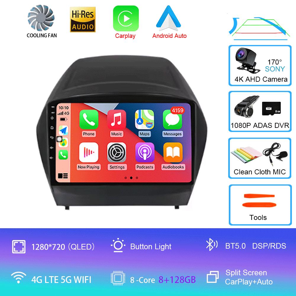 For HYUNDAI TUCSON IX35 2012 2013 2014 2015 8Core 4G WIFI Android 14 Car Multimedia Stereo Car DVD Player Navigation GPS Radio