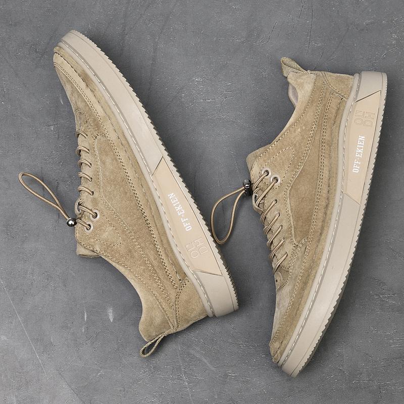 Fashion High Quality Mens Suede Leather Sneakers New Trend Running White Shoes Non-Slip Business Footwear Luxury Comfy Man Oxford Shoes
