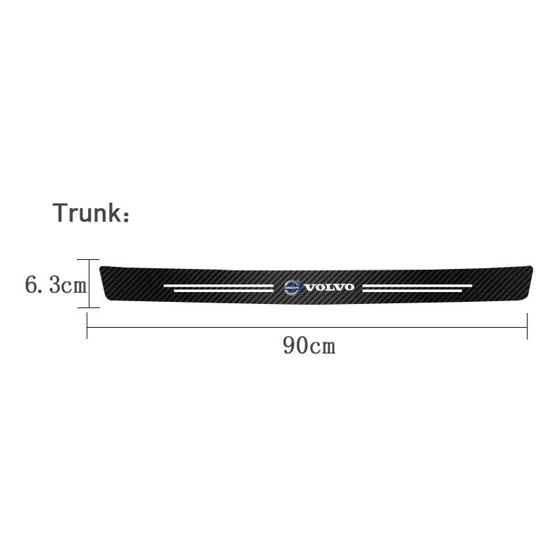 Car Threshold Stickers For Volvo V60 V40 XC90 S60 C30 XC60 V70 S90 Olestar Carbon Fibre Car Trunk Decorative Sticker Car Styling