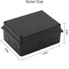 Project Box IP65 Waterproof Dustproof Junction Boxes ABS Plastic DIY Electronic Case, Indoor & Outdoor Electrical Box Power Cord Enclosure Black