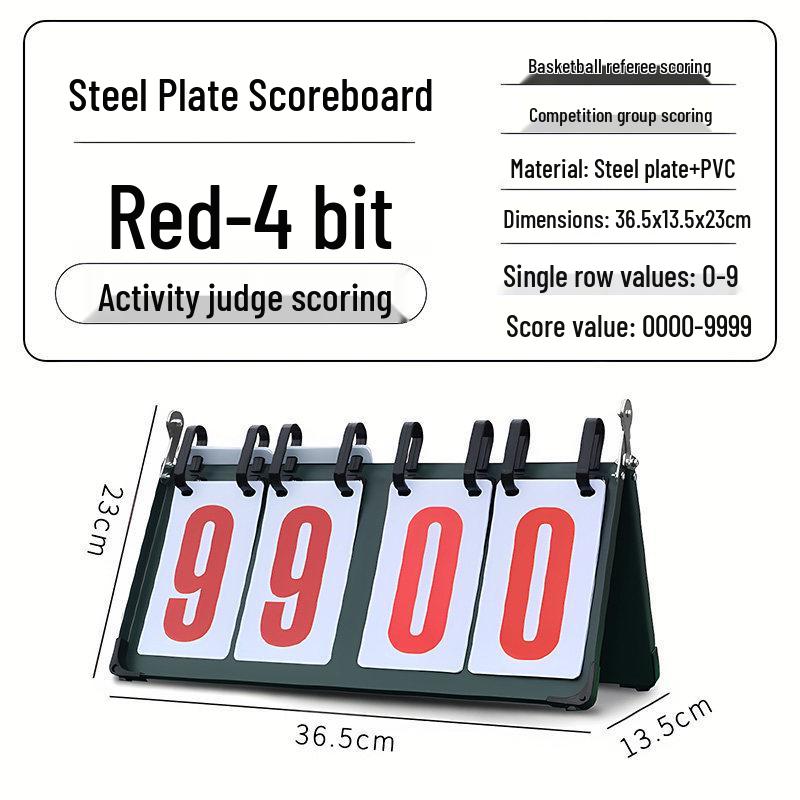 Multi-Sport Flip Scoreboard for Basketball, Billiards, Table Tennis, and Volleyball