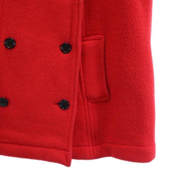 Gloverall British Wool Blend Pea Coat 8 Red Women Used