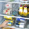 2-Layer Drink Dispenser Refrigerator Automatic Rolling Beer Cola Organizer Box Large Capacity Clear Beverage Soda Can Holder