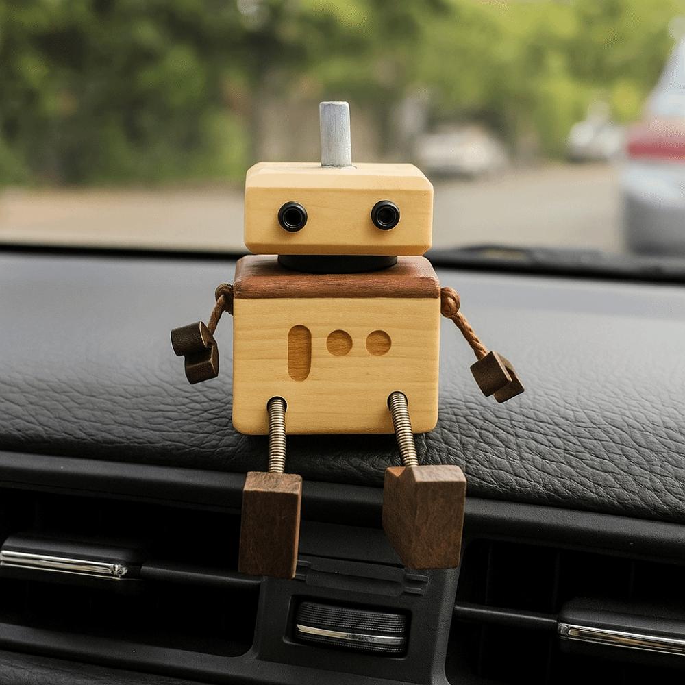 Wood Essential Oil Fragrance Expander Hand Made Car Mounted Perfume Robot Fragrance Bottle  Car