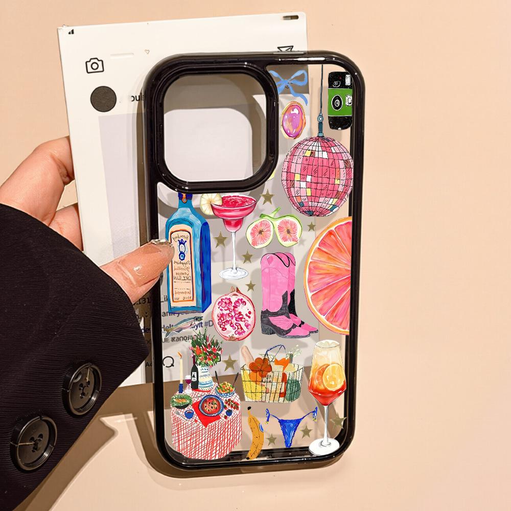 Acrylic Phone Case for iPhone 11 12 13 14 Pro 12 14 16 Pro Max for Samsung A16 A36 A56 S24 FE High-quality Painted Anti-fall Mobile Phone Case