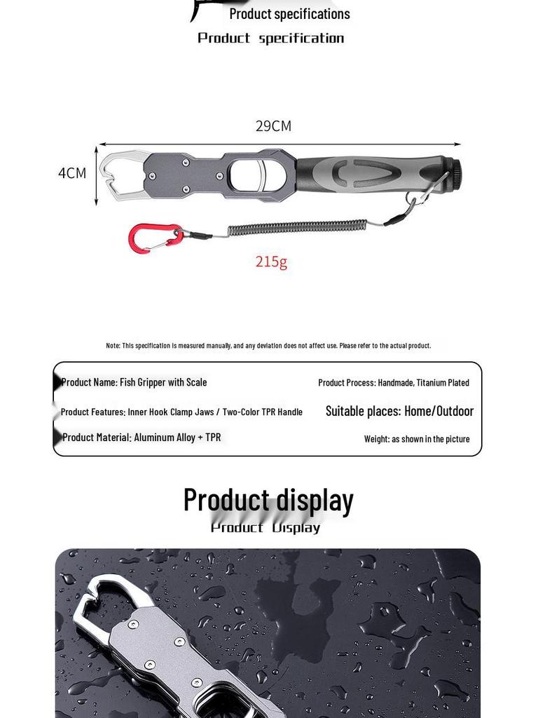 Multi-Functional Fish Lure Pliers Set with Scale and Extended Handle Gripper for Large Fish